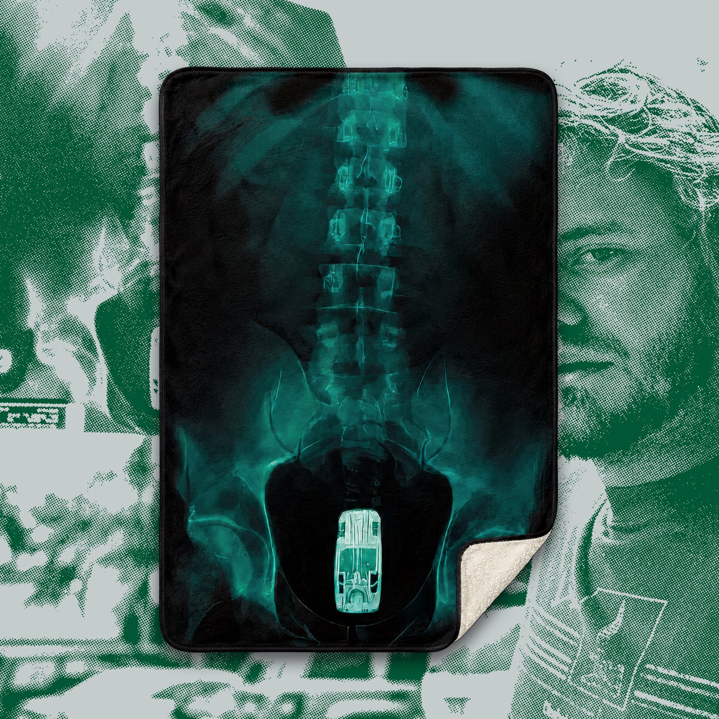 x-ray sherpa fleece throw blanket *pre-order*