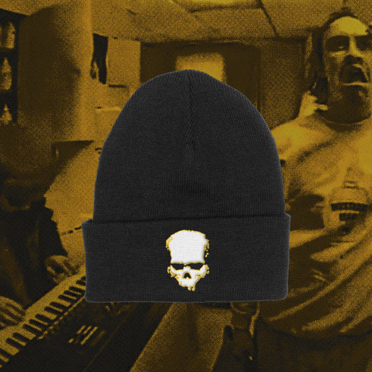 yellow skull embroidered beanie *pre-order*