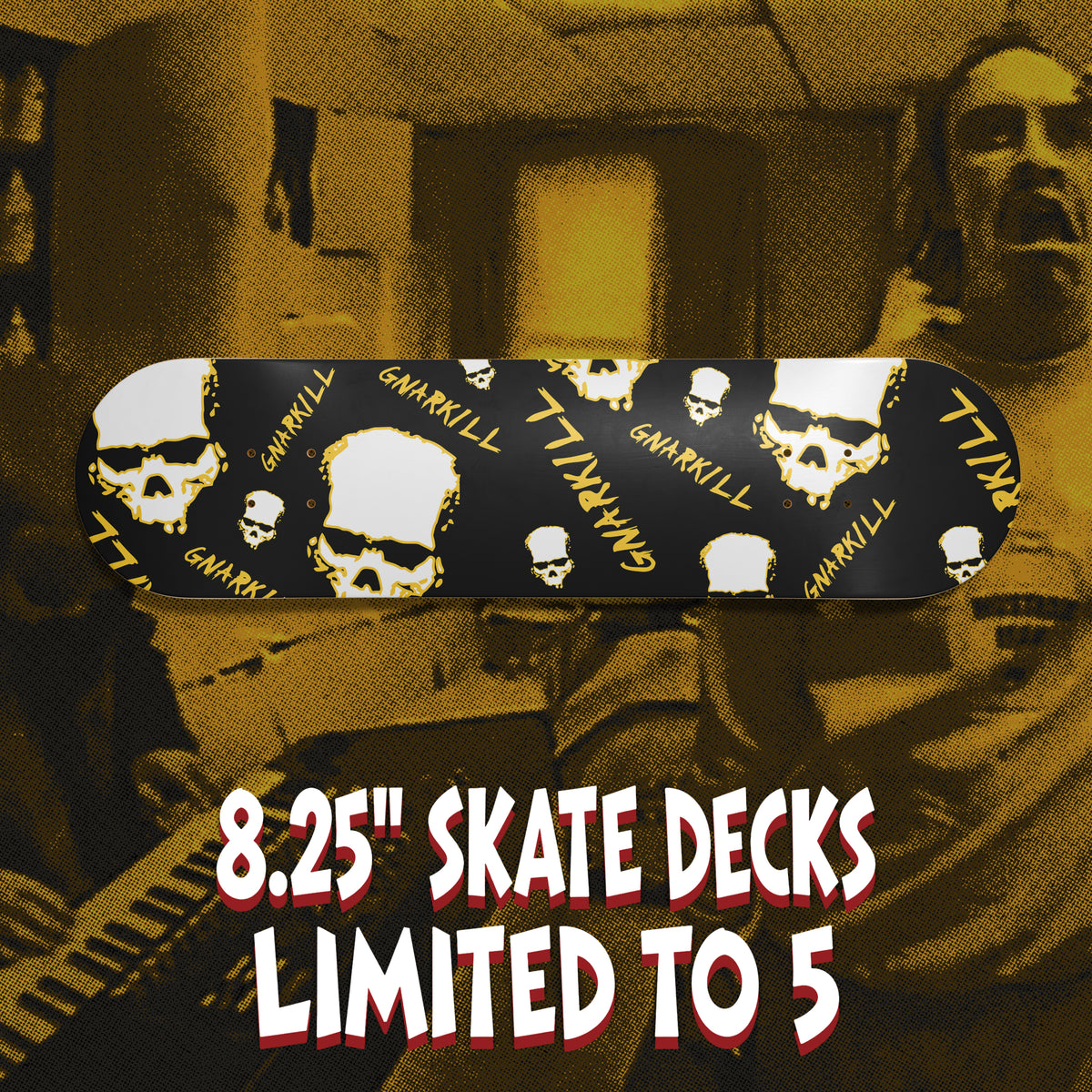 yellow skulls skate deck *pre-order*